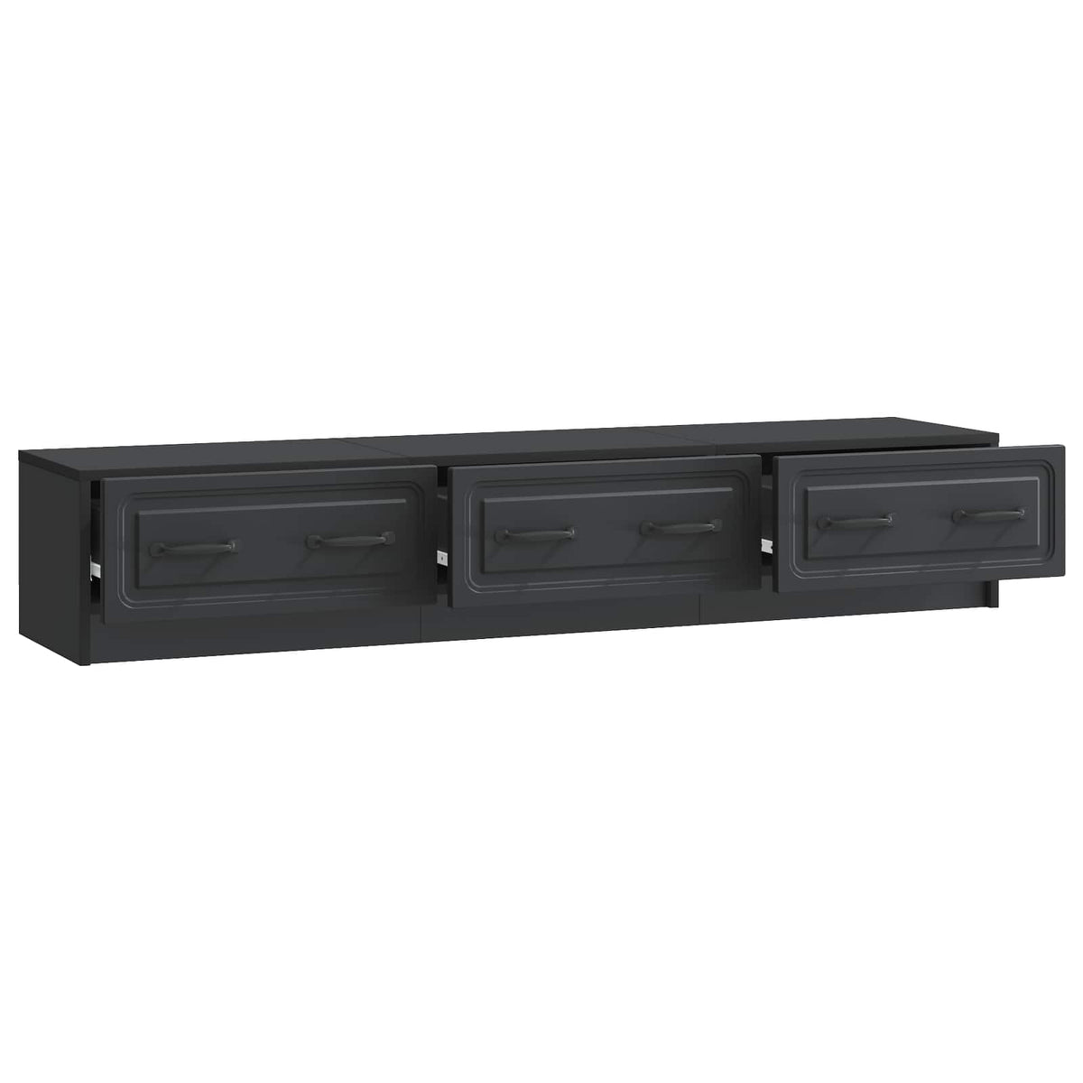 TV ormar s ladicama Crna 147 x 34,5 x 27 cm Konstruirano drvo