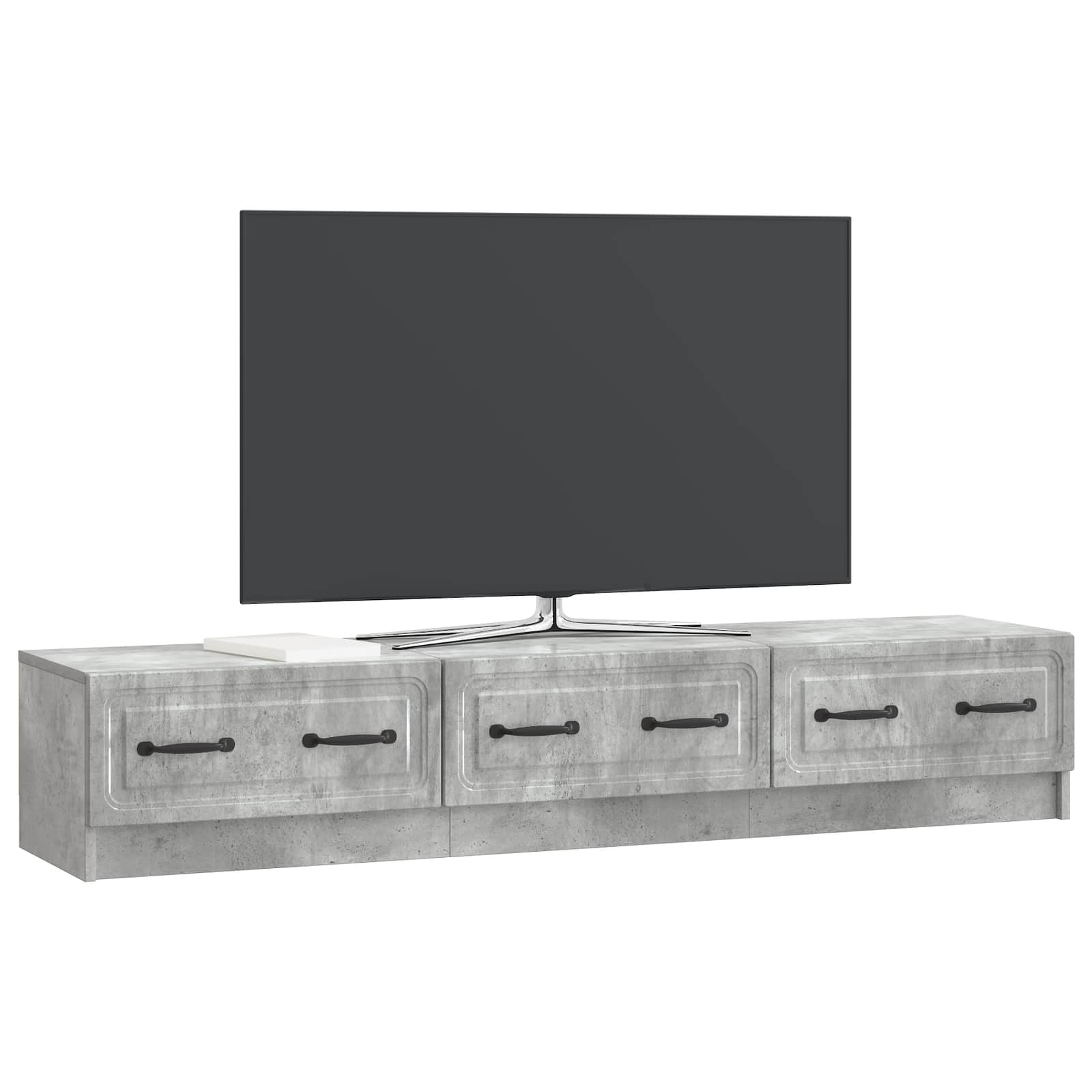 TV ormar Betonska siva 147 x 34,5 x 27 cm Konstruirano drvo