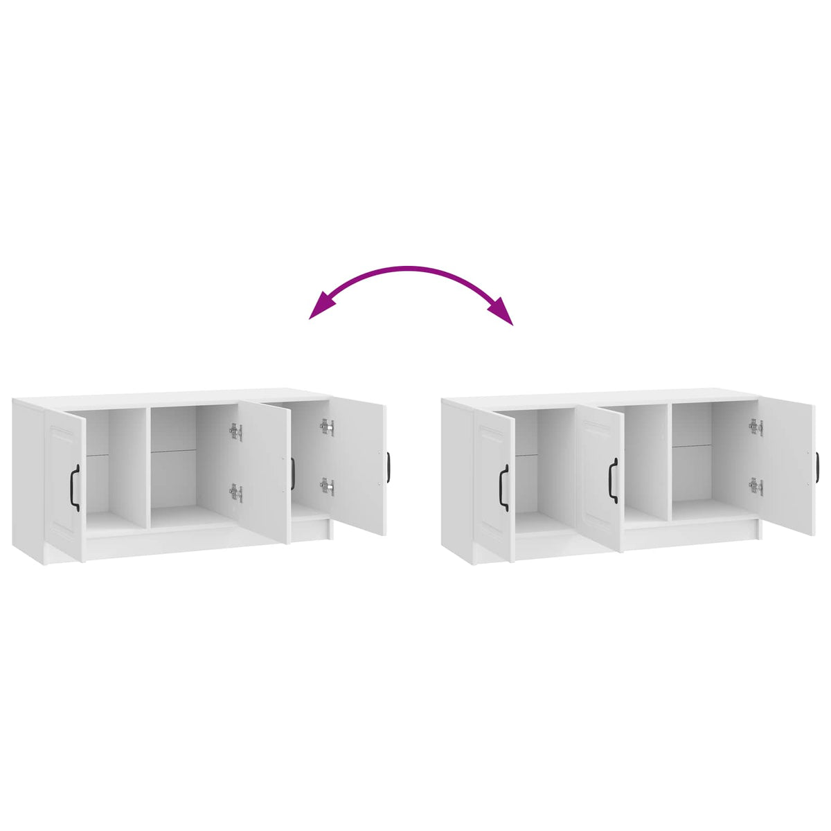 TV ormar Bijela visokog sjaja 99 x 34,5 x 47 cm