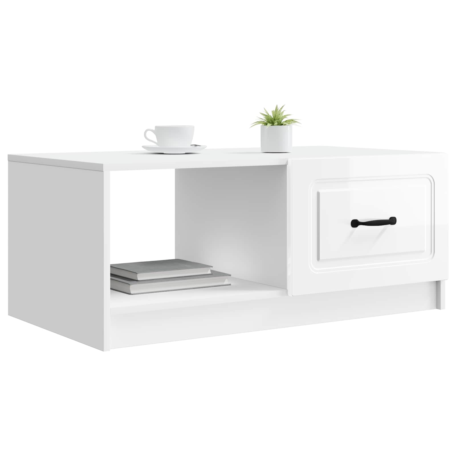 Kava Stol Bijela visokog sjaja 90 x 50 x 37 cm