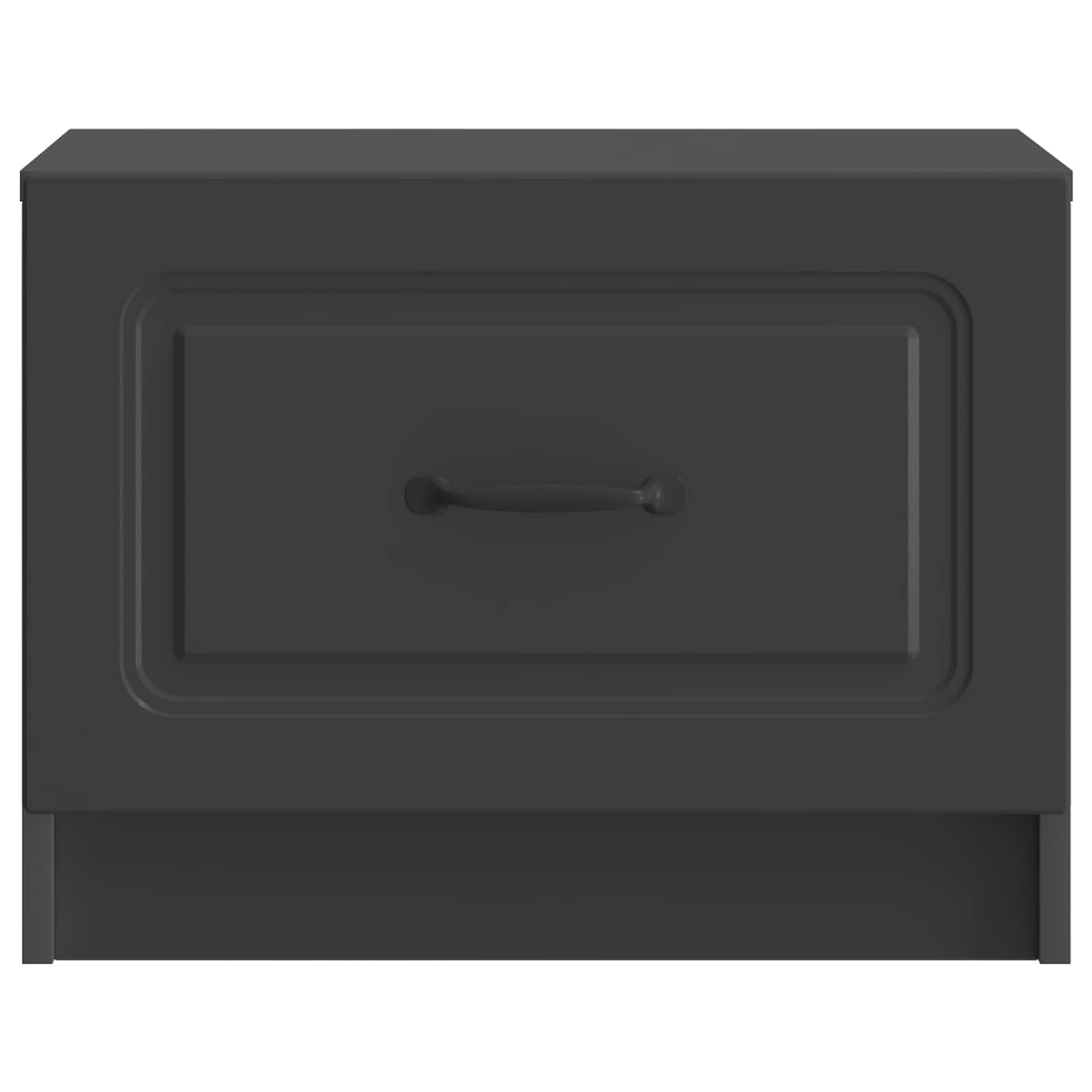 Kava Stol s ladicama Crna 49 x 50 x 37 cm Konstruirano drvo