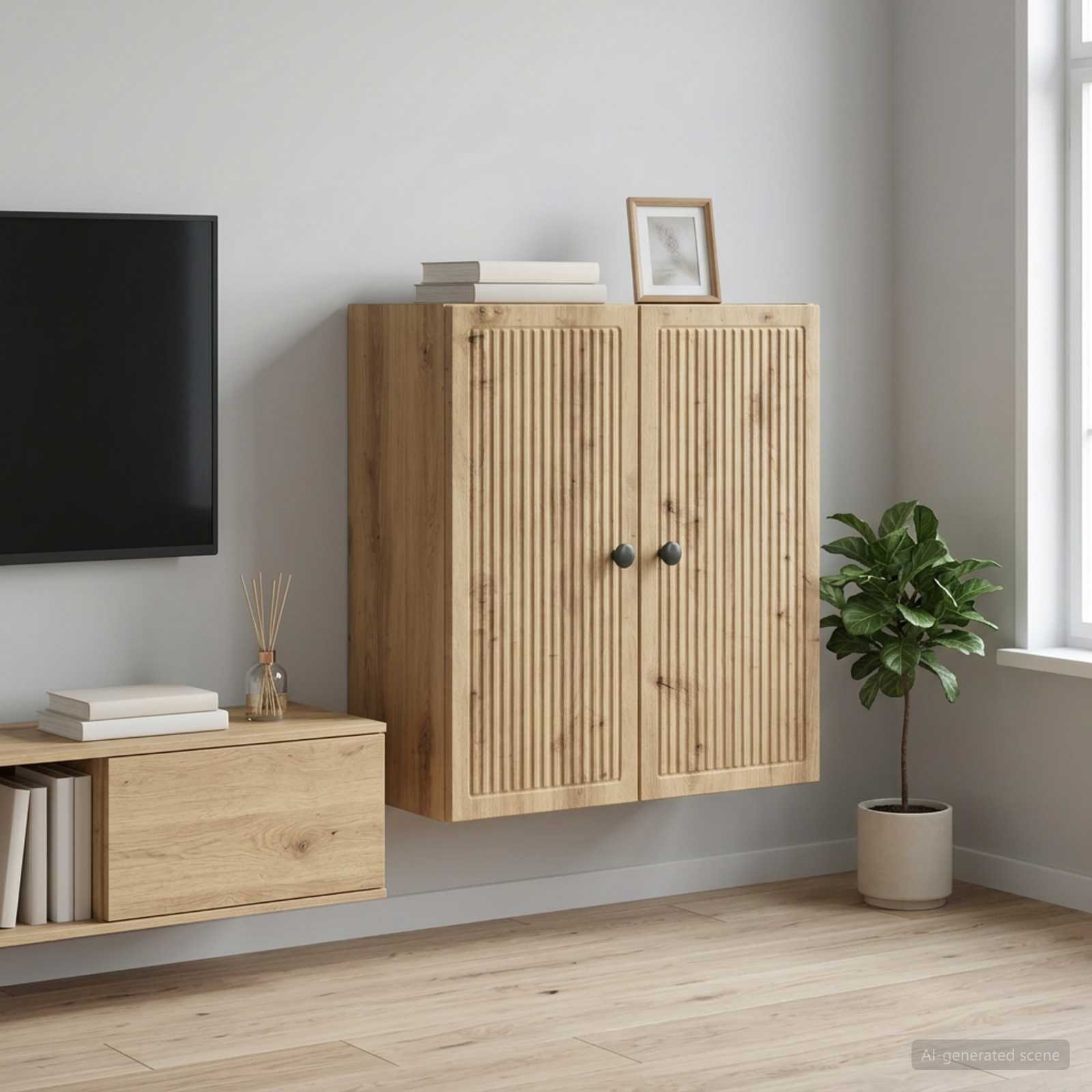 Ormar za montažu na zid 59 x 31 x 60 cm Konstruirano drvo