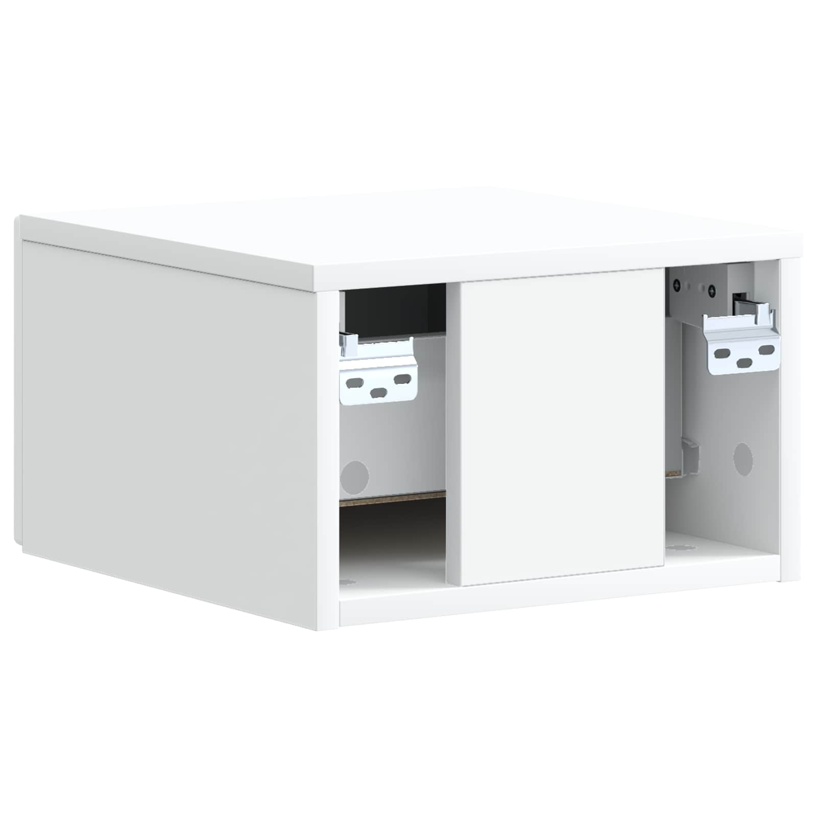 Noćni ormarić za montažu na zid 2 pcs Bijela 33 x 34,5 x 20 cm