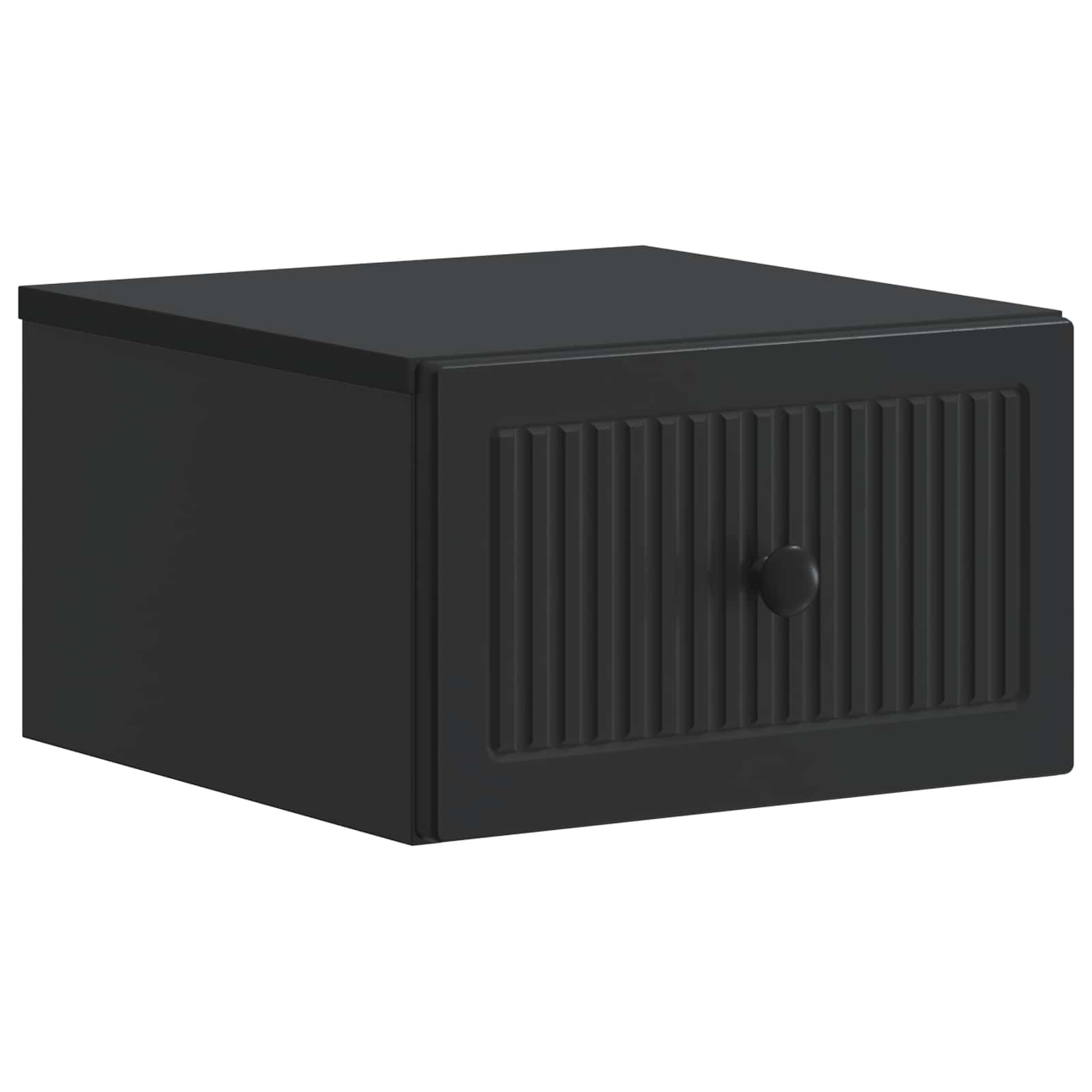 Noćni ormarić za montažu na zid 2 pcs Crna 33 x 34,5 x 20 cm