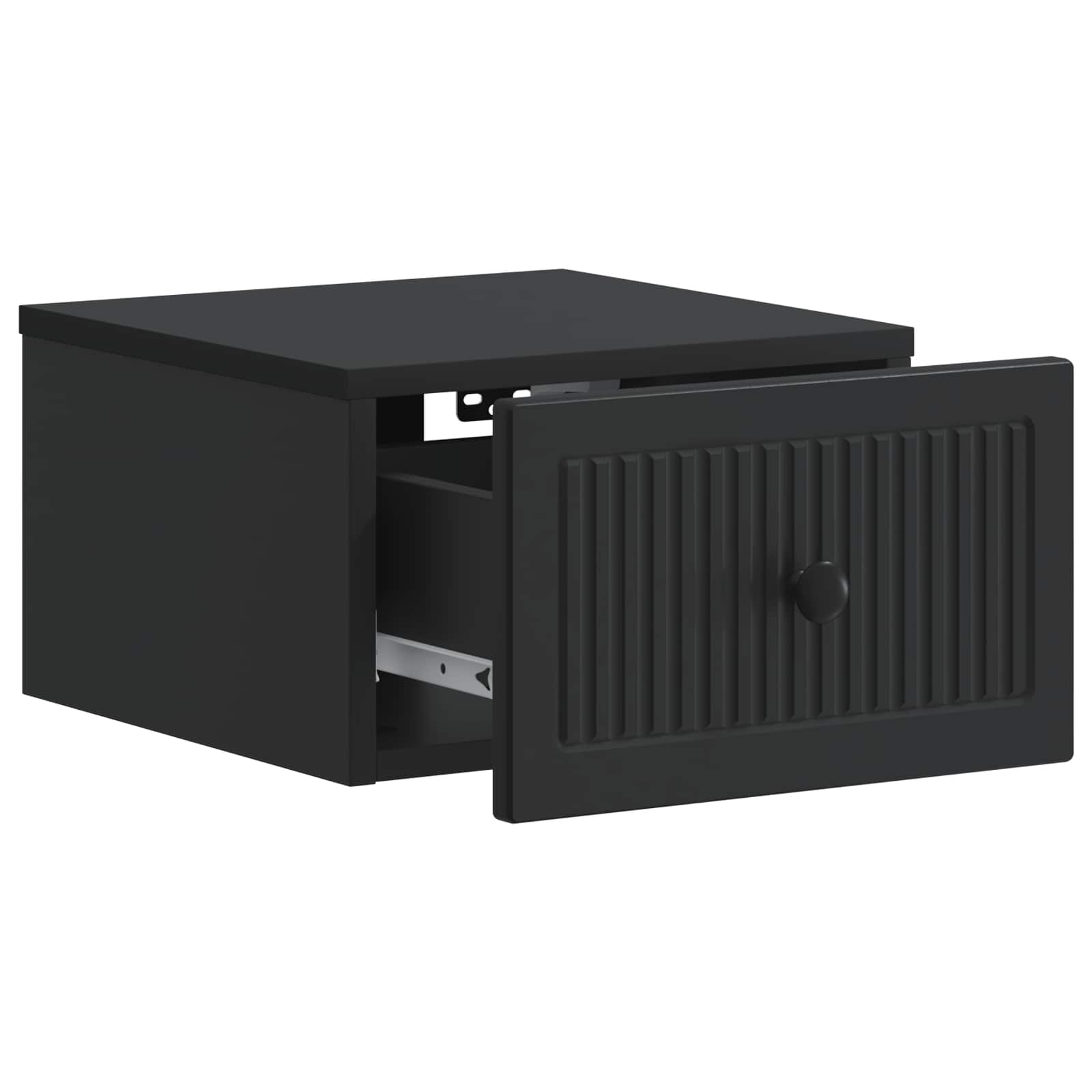 Noćni ormarić za montažu na zid 2 pcs Crna 33 x 34,5 x 20 cm
