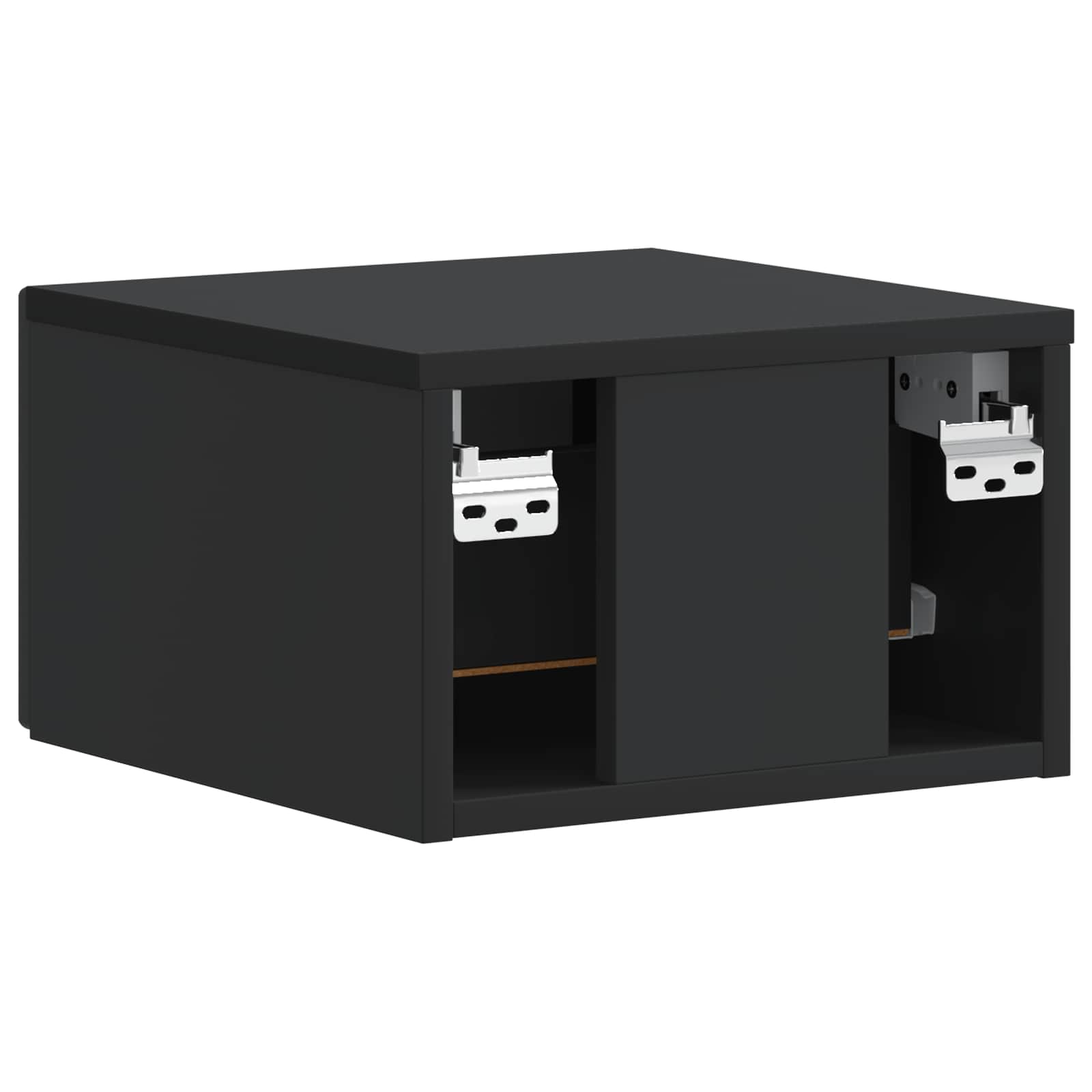 Noćni ormarić za montažu na zid 2 pcs Crna 33 x 34,5 x 20 cm