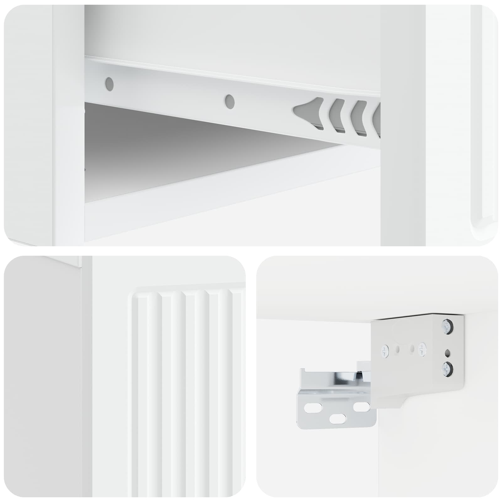 Noćni ormar 2 pcs Bijela 49 x 34,5 x 20 cm Konstruirano drvo