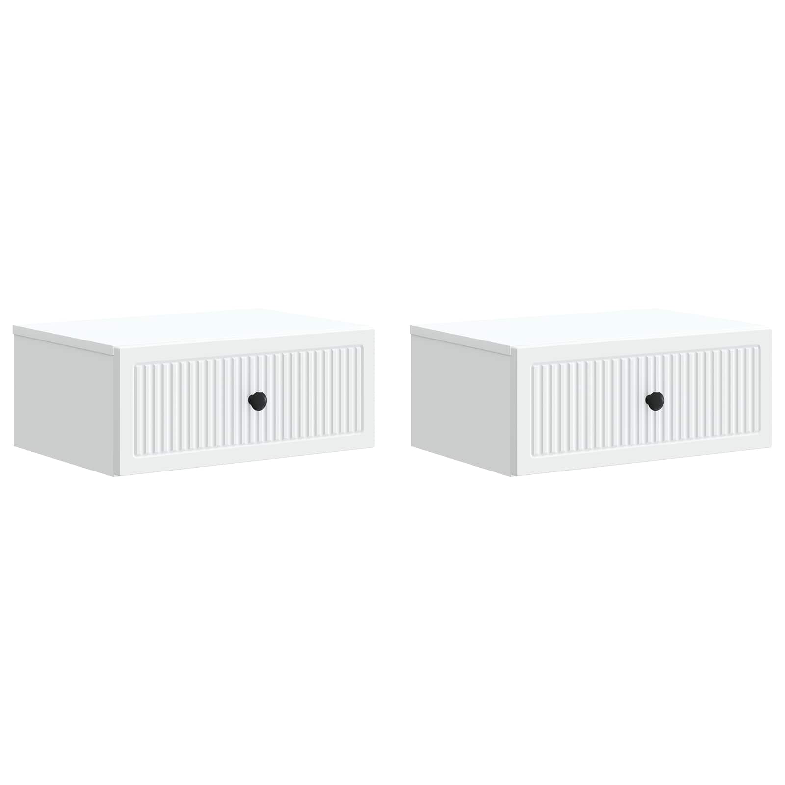 Noćni ormar 2 pcs Bijela 49 x 34,5 x 20 cm Konstruirano drvo