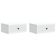 Noćni ormar 2 pcs Bijela 49 x 34,5 x 20 cm Konstruirano drvo