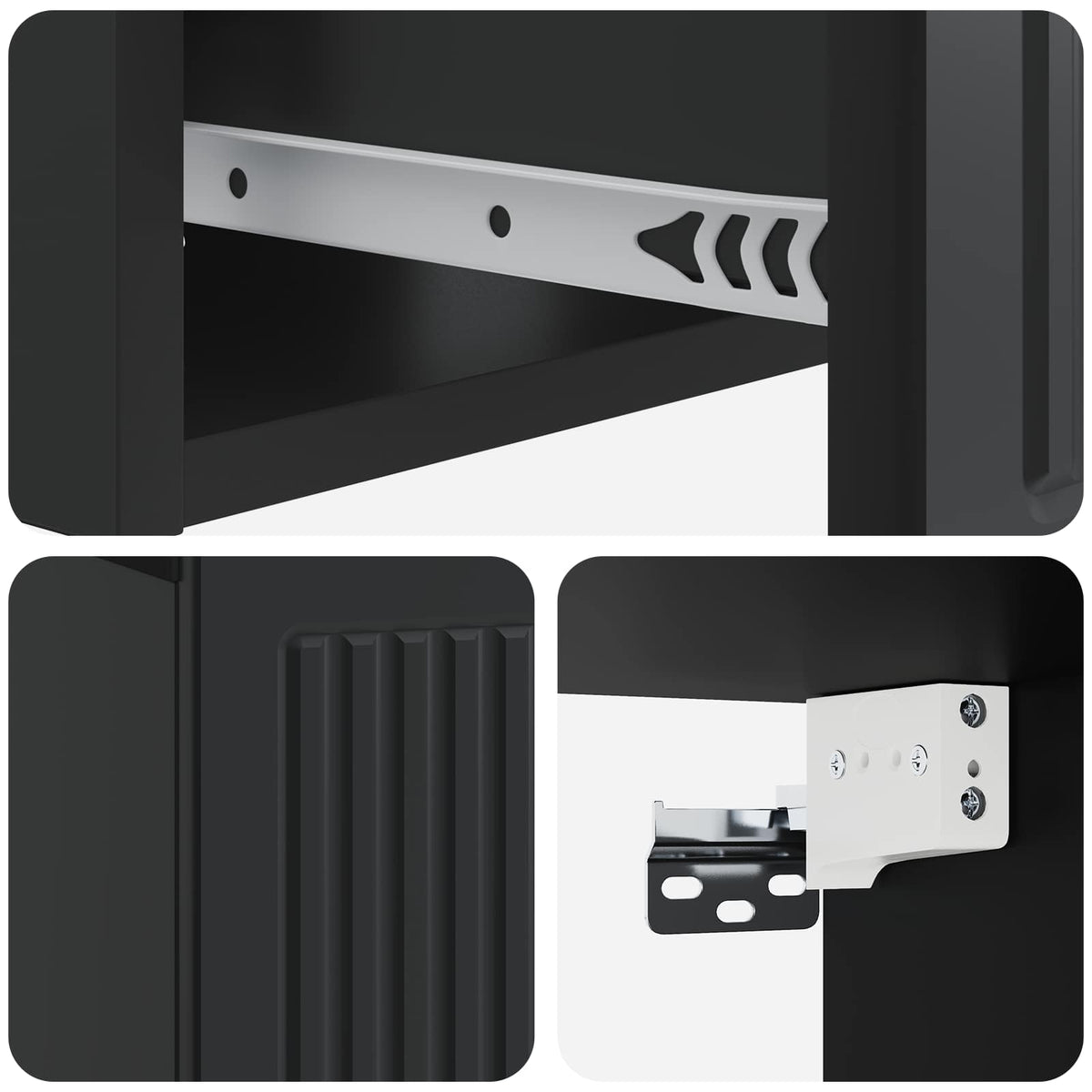 Noćni ormar 2 pcs Crna 49 x 34,5 x 20 cm Konstruirano drvo