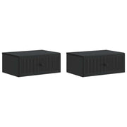 Noćni ormar 2 pcs Crna 49 x 34,5 x 20 cm Konstruirano drvo