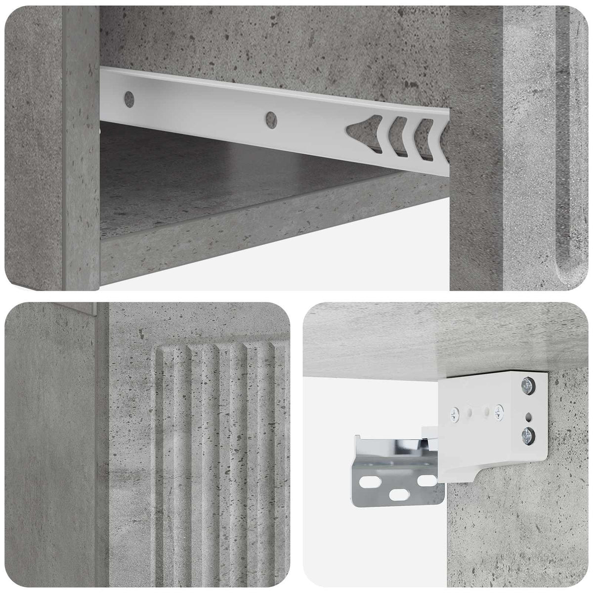 Noćni ormar Betonska siva 49 x 34,5 x 20 cm Konstruirano drvo