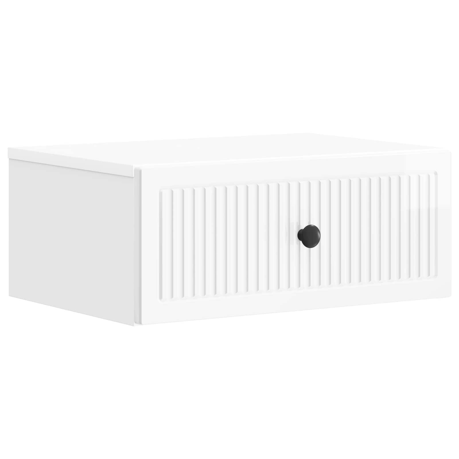 Noćni ormar s ladicama Bijela visokog sjaja 49 x 34,5 x 20 cm