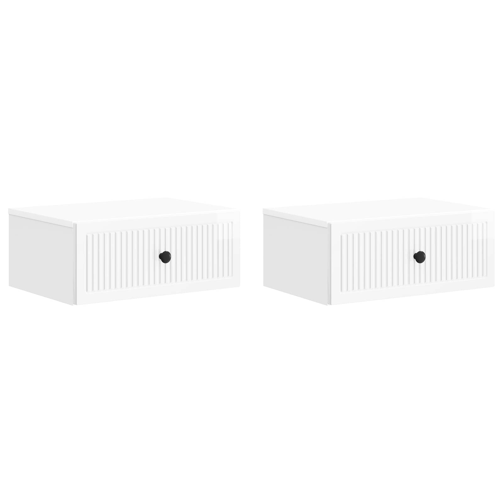 Noćni ormar 2 pcs Bijela visokog sjaja 49 x 34,5 x 20 cm