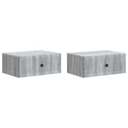 Noćni ormar s ladicama 2 pcs Siva sonoma 49 x 34,5 x 20 cm