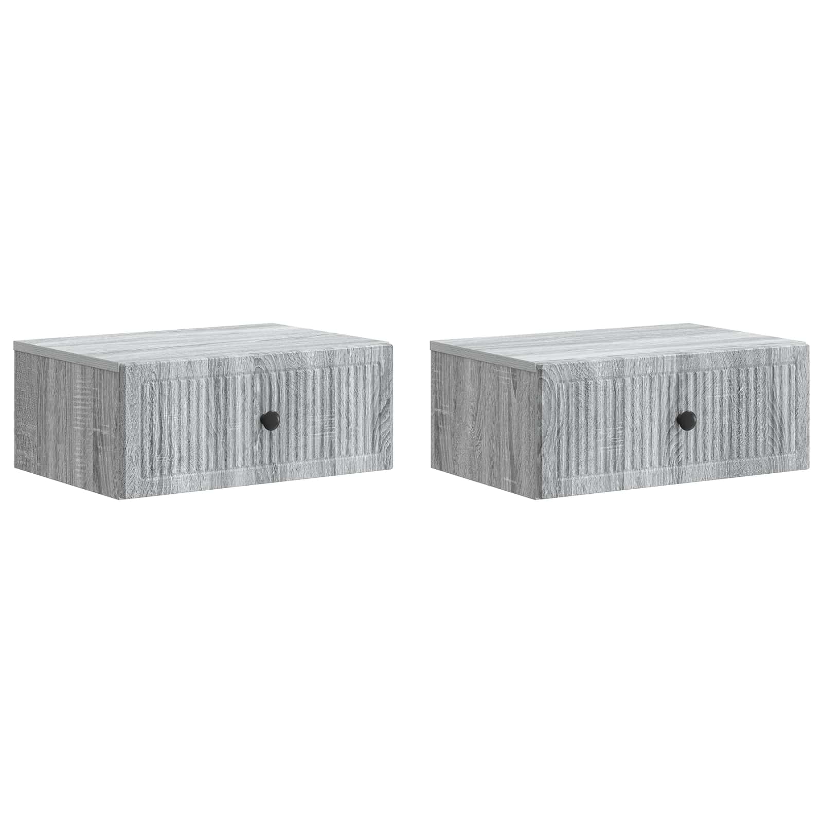 Noćni ormar s ladicama 2 pcs Siva sonoma 49 x 34,5 x 20 cm