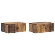 Noćni ormar s ladicama 2 pcs Staro drvo 49 x 34,5 x 20 cm