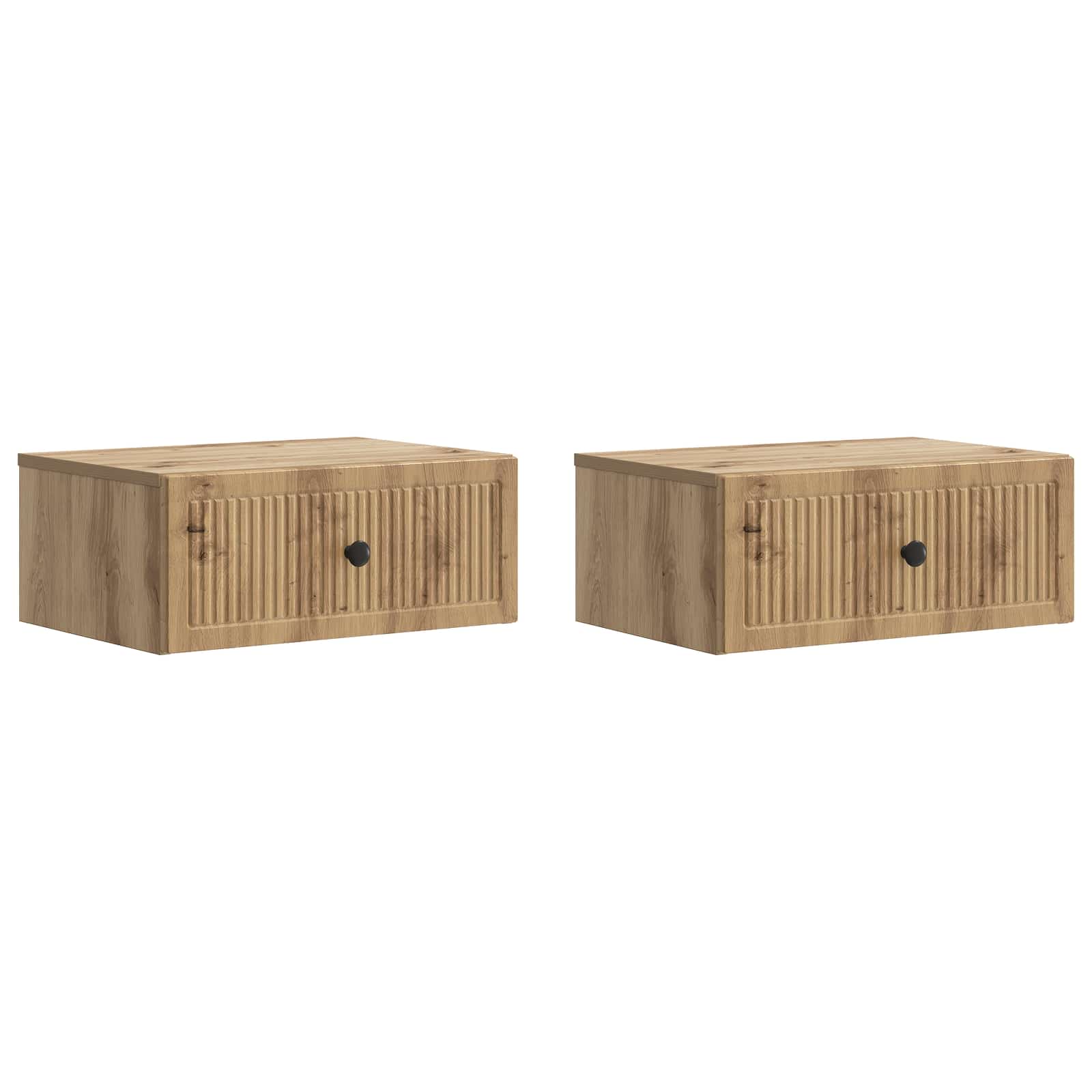 Noćni ormar s ladicama 2 pcs Hrast artisan 49 x 34,5 x 20 cm