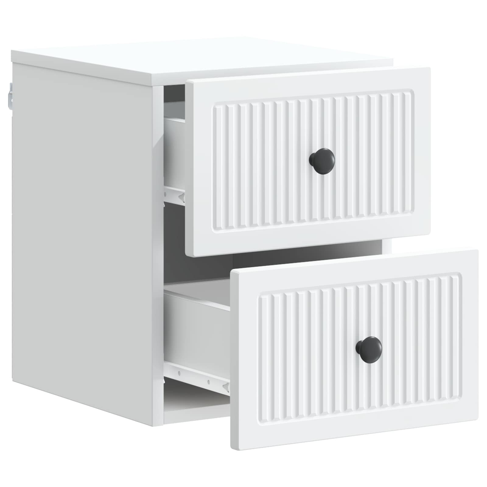 Noćni ormarić za montažu na zid 2 pcs Bijela 33 x 34,5 x 40 cm
