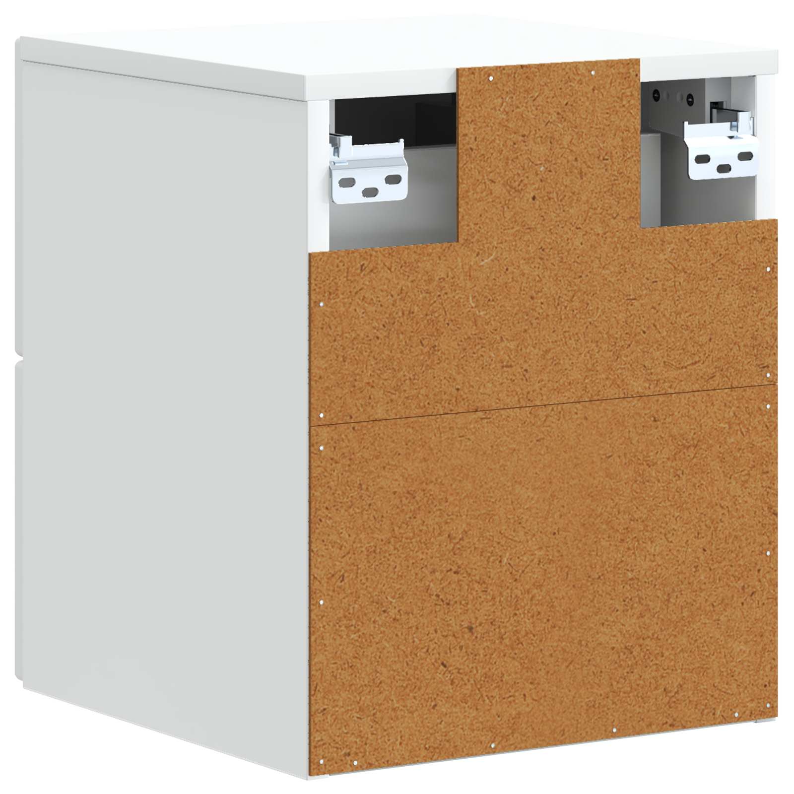 Noćni ormarić za montažu na zid 2 pcs Bijela 33 x 34,5 x 40 cm