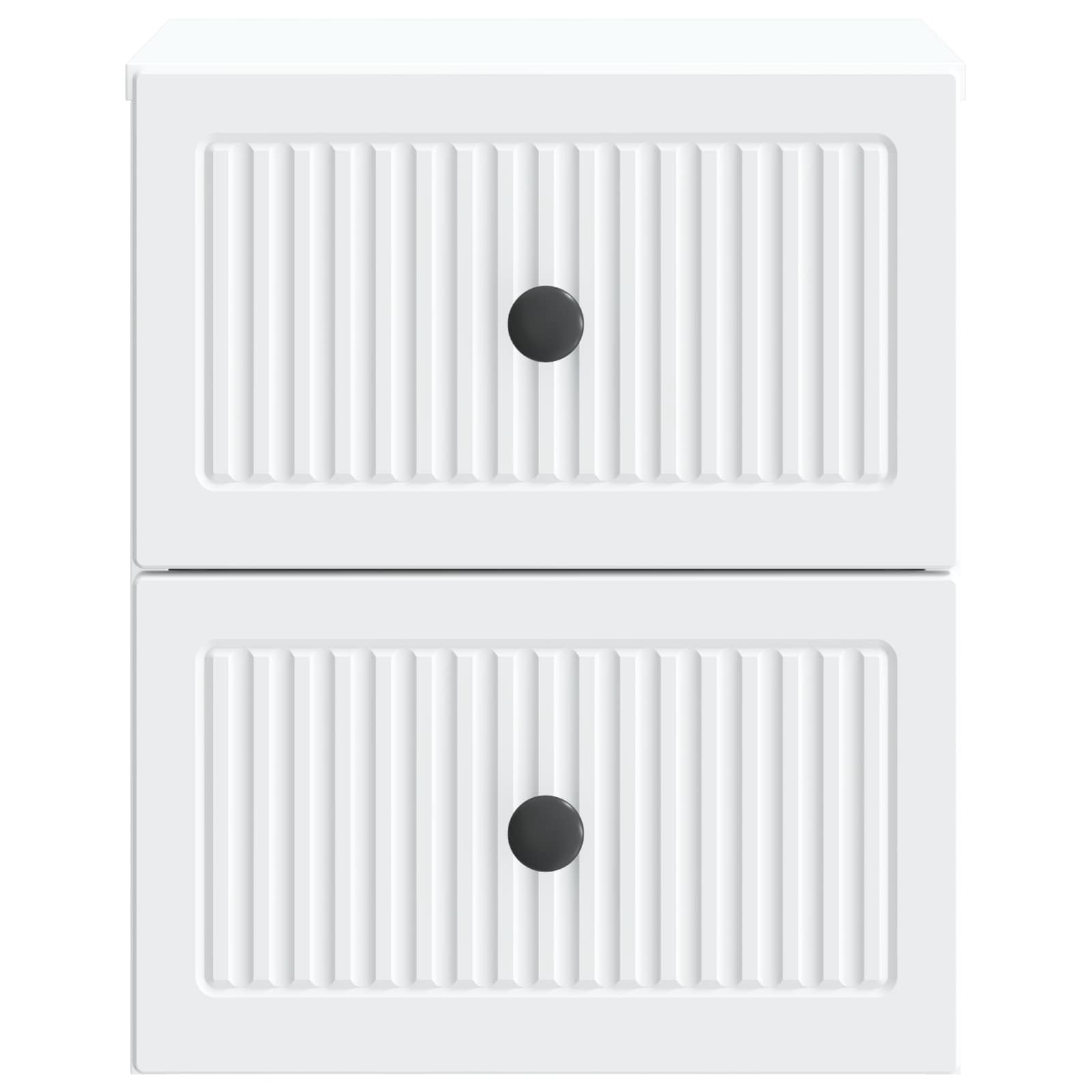 Noćni ormarić za montažu na zid 2 pcs Bijela 33 x 34,5 x 40 cm