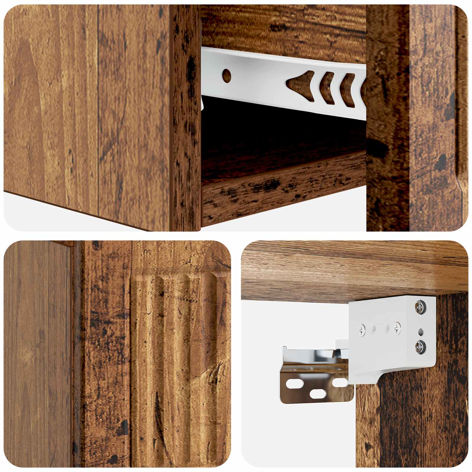 Stolna montirana na zid Staro drvo 59 x 34,5 x 17 cm