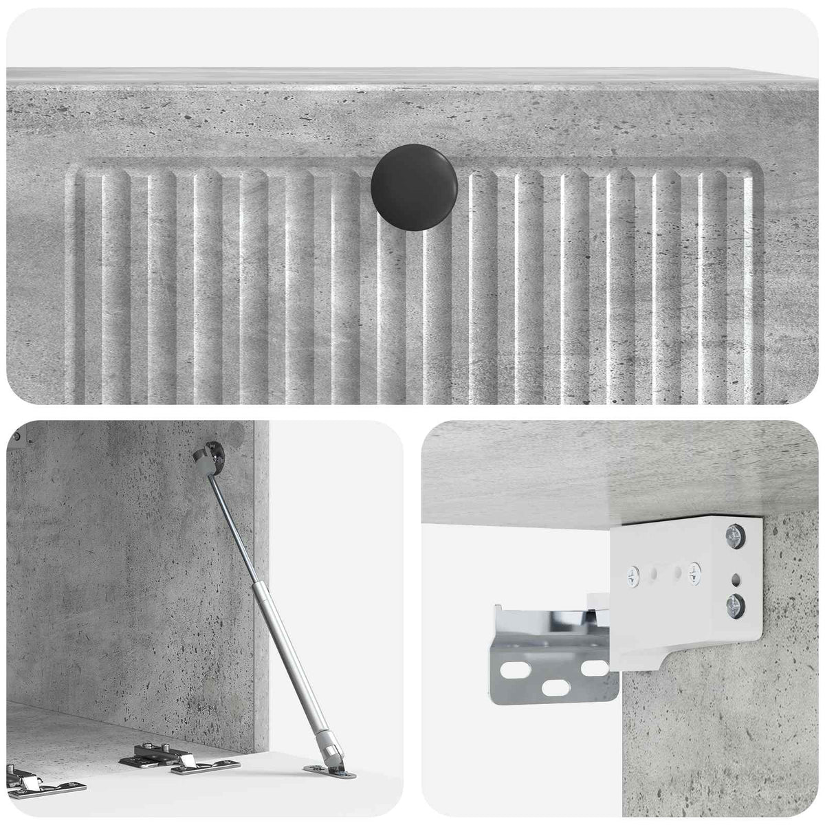 TV ormar za zid Zidne Betonska siva 59,5 x 41 x 30 cm