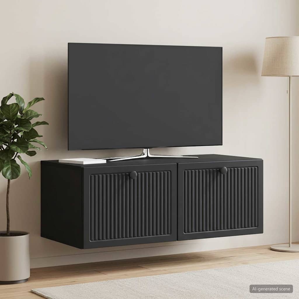TV ormar za zid Zidne Crna 78,5 x 41 x 30 cm Konstruirano drvo