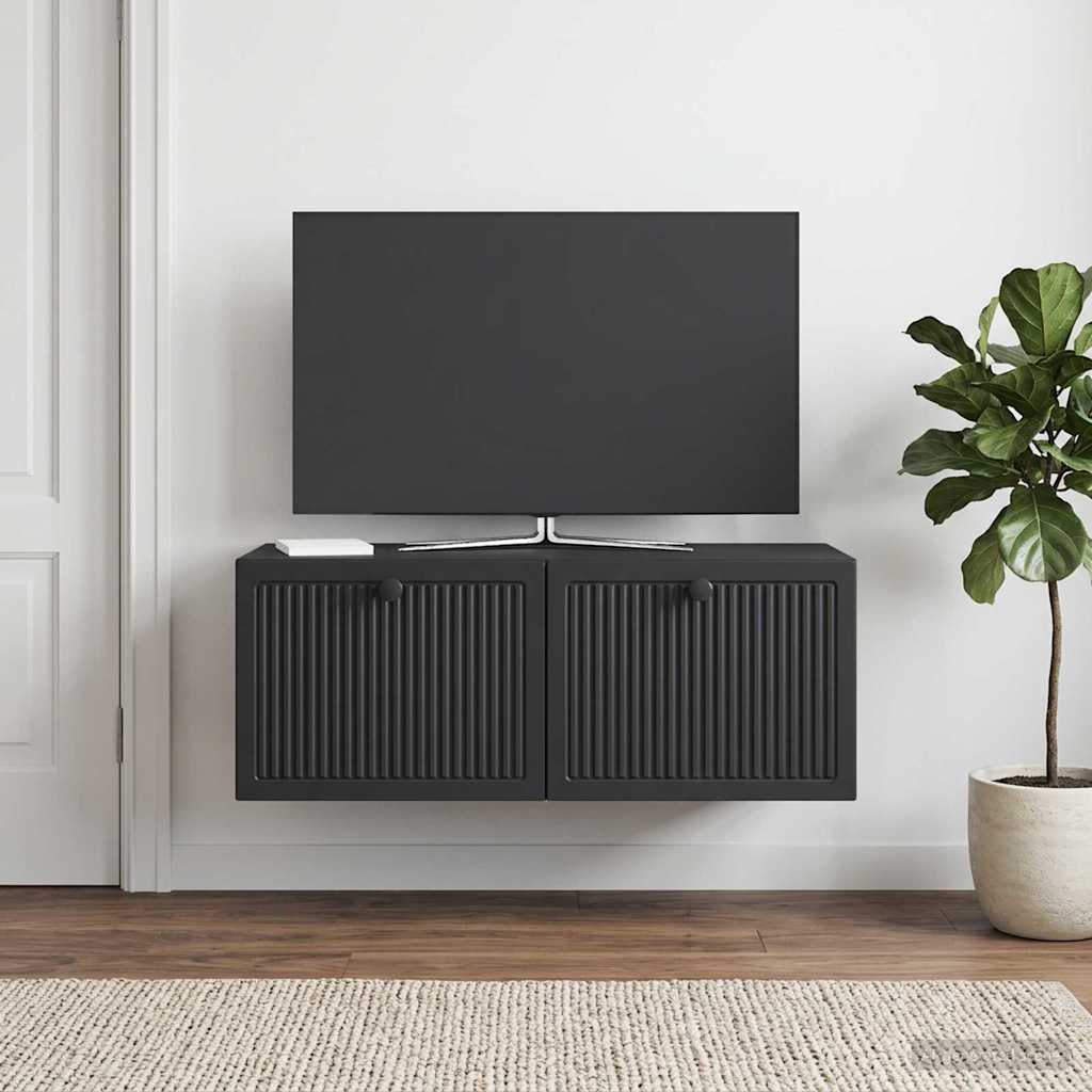 TV ormar za zid Zidne Crna 78,5 x 41 x 30 cm Konstruirano drvo