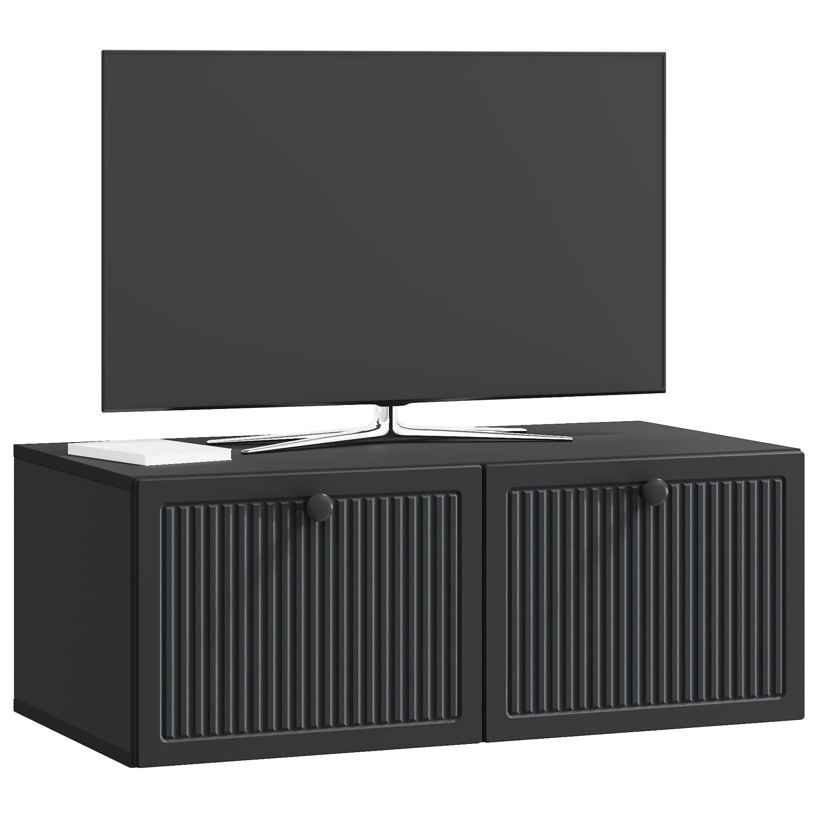 TV ormar za zid Zidne Crna 78,5 x 41 x 30 cm Konstruirano drvo