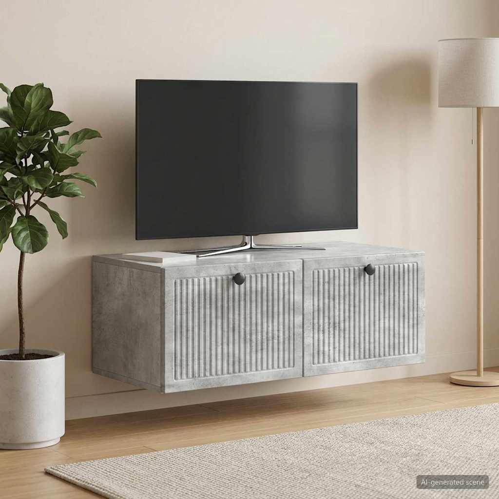TV ormar za zid Zidne Betonska siva 78,5 x 41 x 30 cm