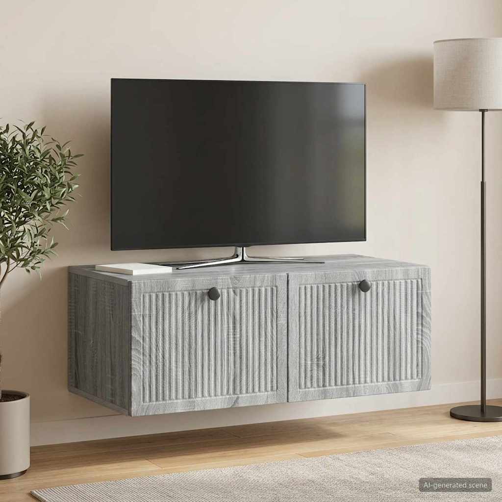 TV ormar za zid Siva sonoma 78,5 x 41 x 30 cm Konstruirano drvo