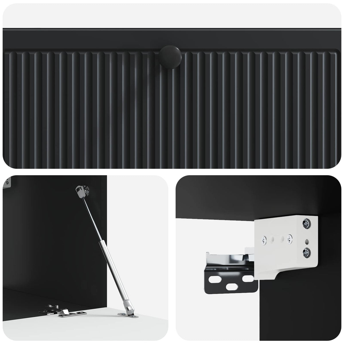 TV ormar za zid Zidne Crna 98 x 41 x 30 cm Konstruirano drvo