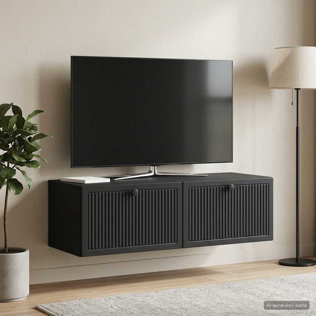 TV ormar za zid Zidne Crna 98 x 41 x 30 cm Konstruirano drvo