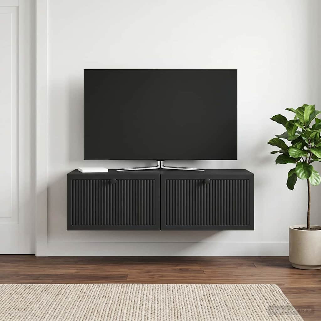 TV ormar za zid Zidne Crna 98 x 41 x 30 cm Konstruirano drvo