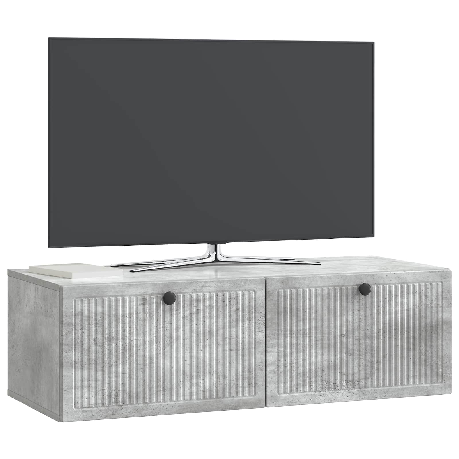 TV ormar za zid Betonska siva 98 x 41 x 30 cm Konstruirano drvo