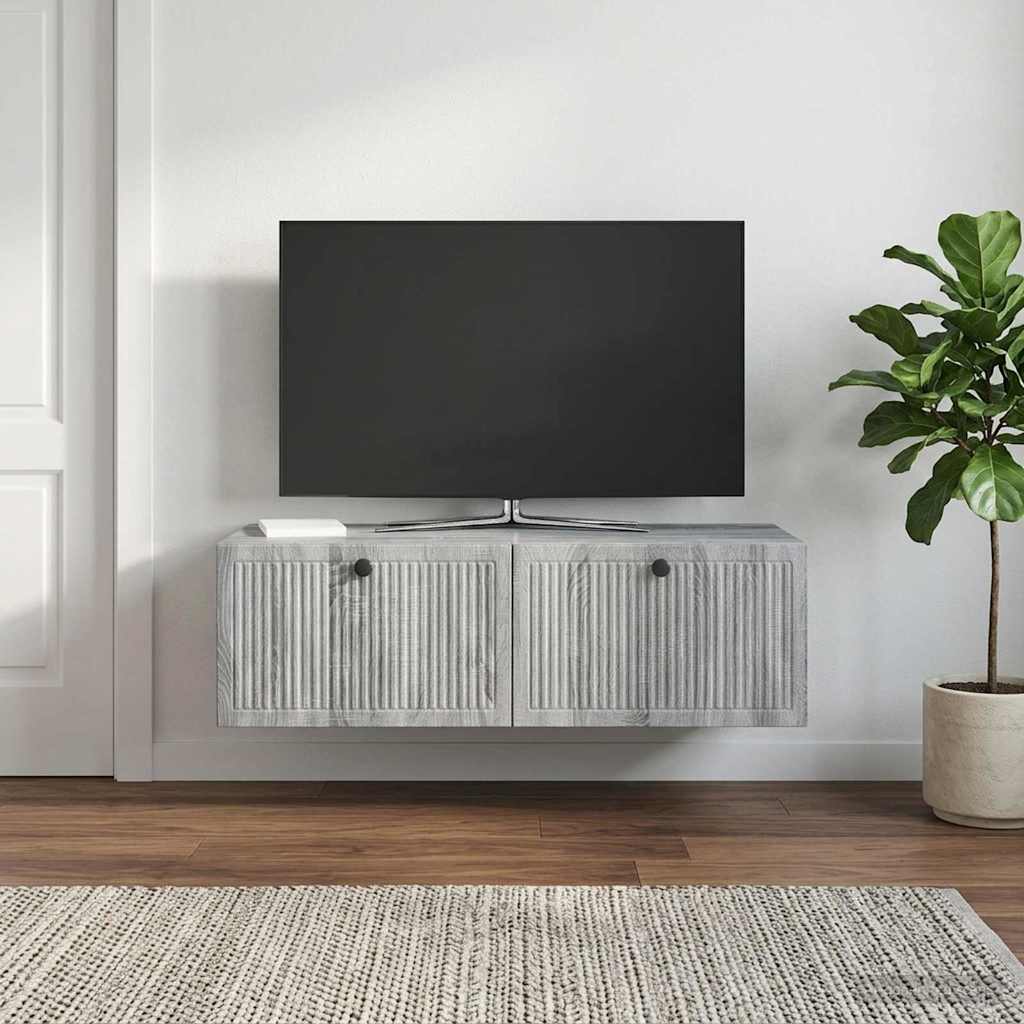 TV ormar za zid Siva sonoma 98 x 41 x 30 cm Konstruirano drvo