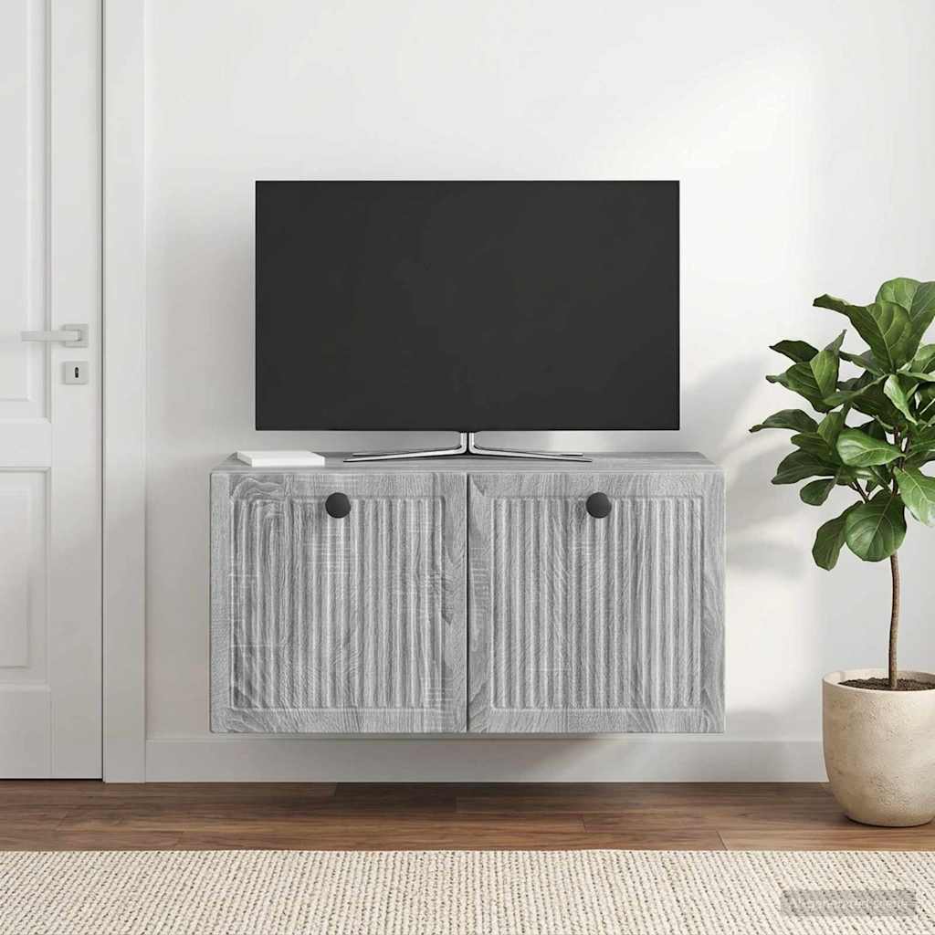 TV ormar za zid Siva sonoma 59,5 x 31 x 30 cm Konstruirano drvo