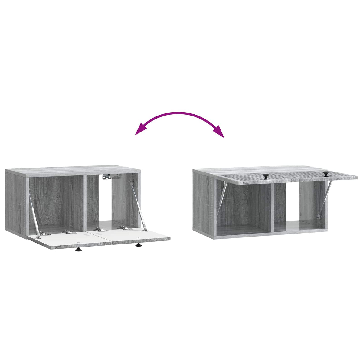 TV ormar za zid Siva sonoma 59,5 x 31 x 30 cm Konstruirano drvo