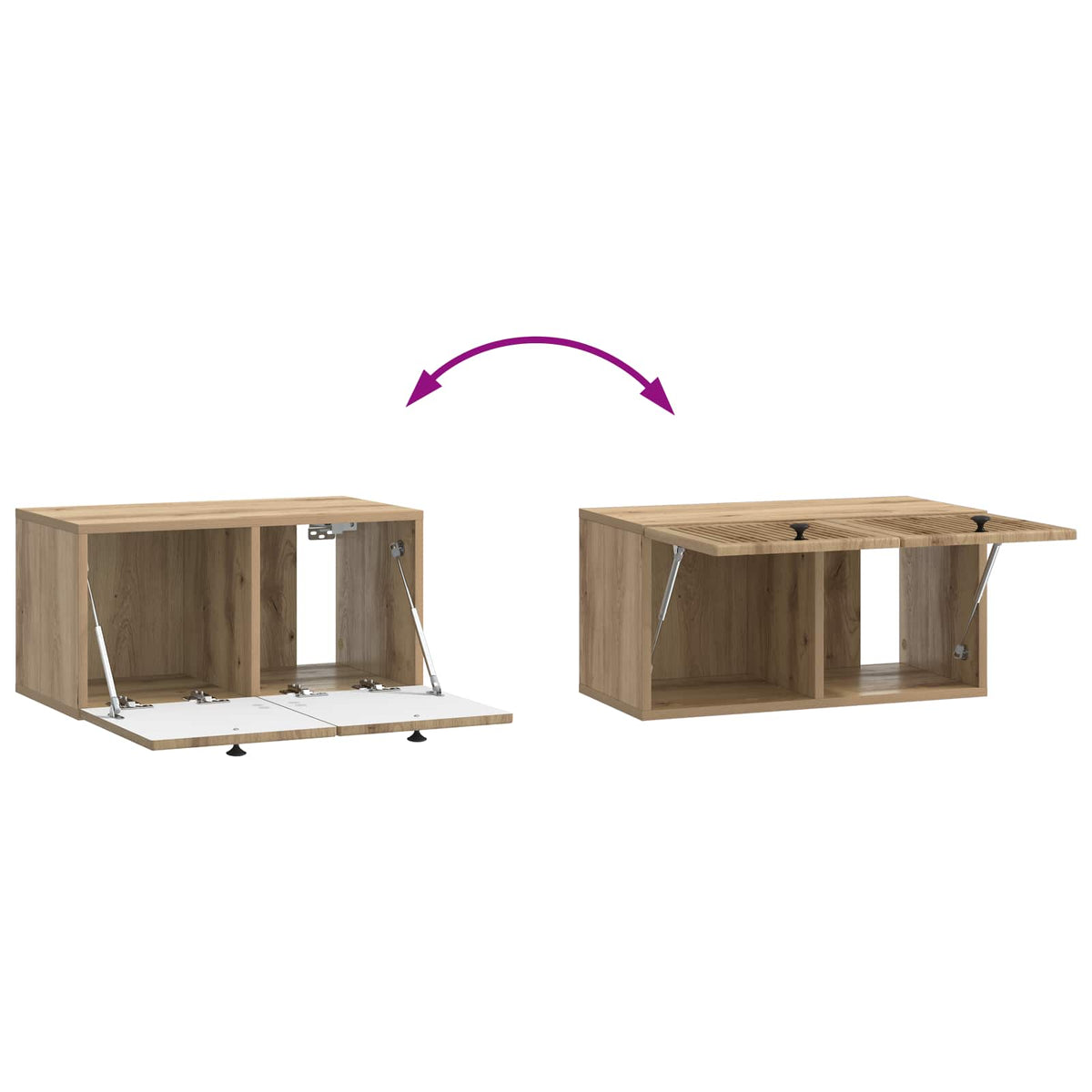TV ormar za zid 59,5 x 31 x 30 cm Hrast artisan