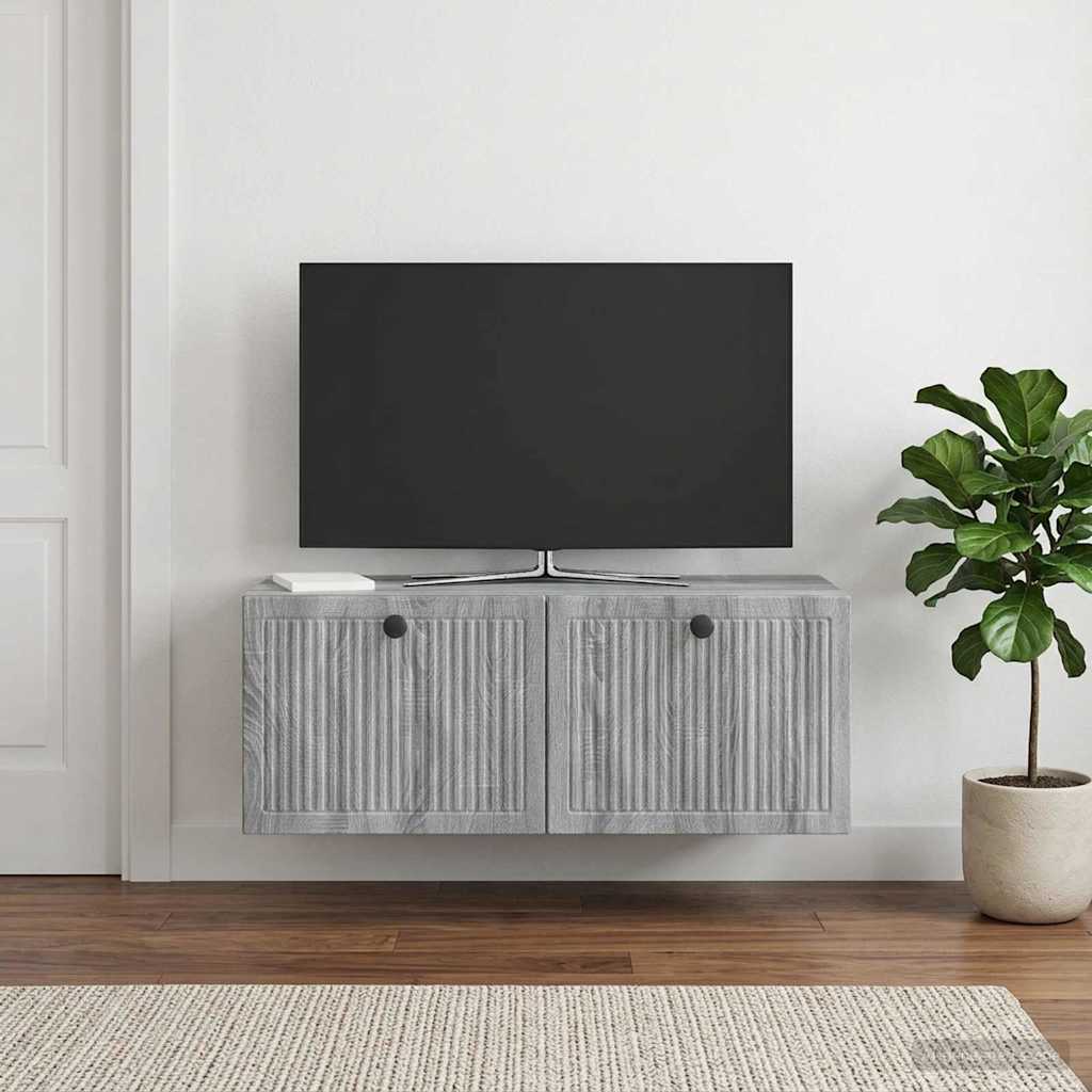 TV ormar za zid Siva sonoma 78,5 x 31 x 30 cm Konstruirano drvo