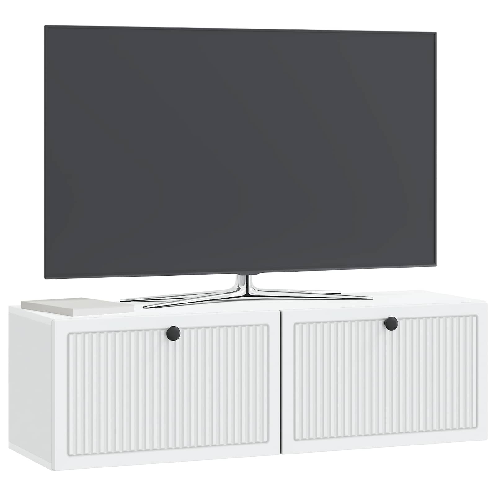 TV ormar za zid Zidne Bijela 98 x 31 x 30 cm Konstruirano drvo