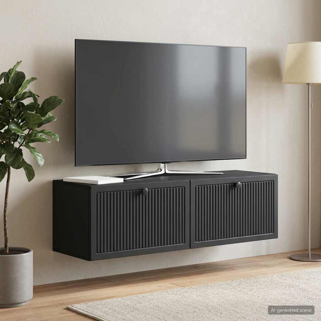 TV ormar za zid Zidne Crna 98 x 31 x 30 cm Konstruirano drvo