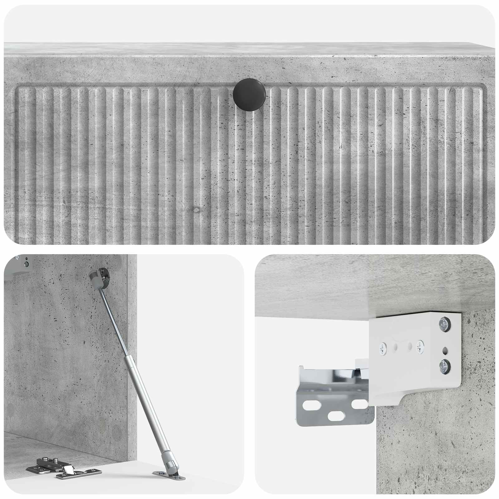 TV ormar za zid Betonska siva 98 x 31 x 30 cm Konstruirano drvo