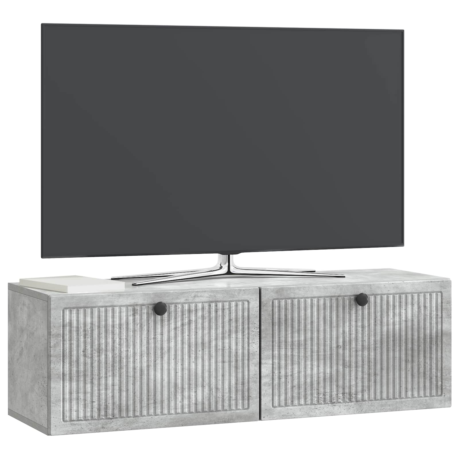TV ormar za zid Betonska siva 98 x 31 x 30 cm Konstruirano drvo