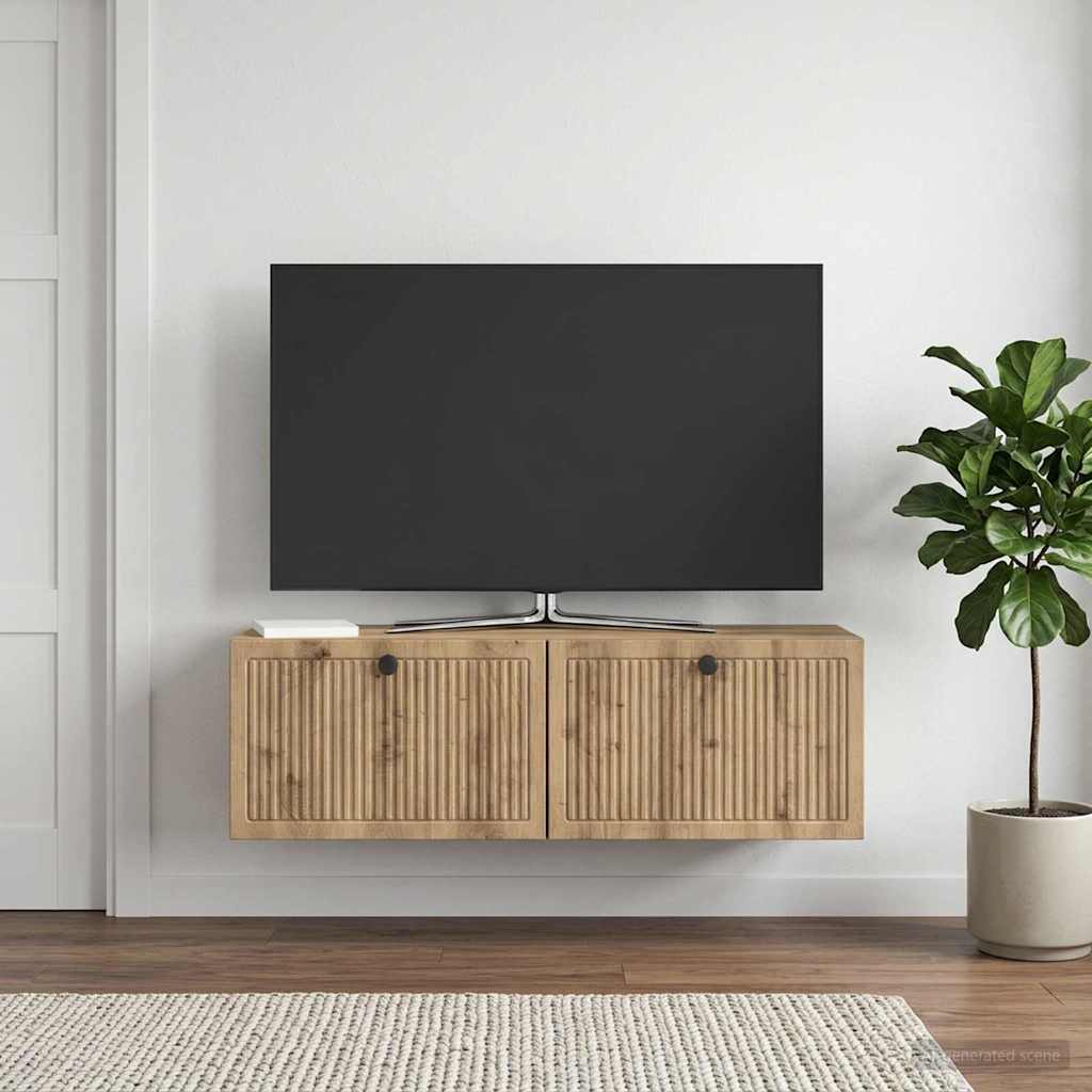 TV ormar za zid 98 x 31 x 30 cm Hrast artisan Konstruirano drvo