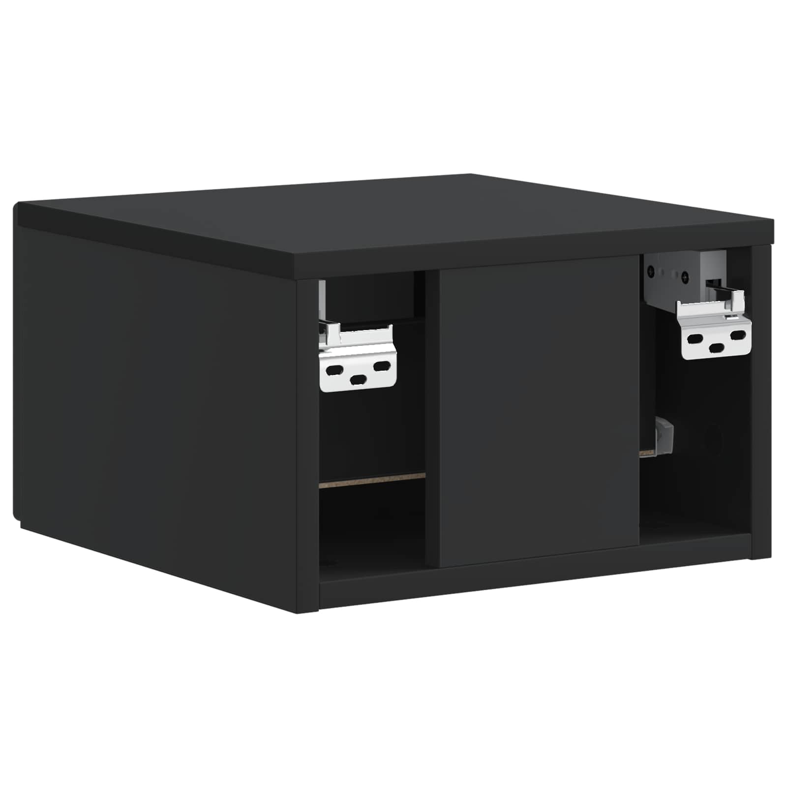 Noćni ormarić za montažu na zid 2 pcs Crna 33 x 34,5 x 20 cm