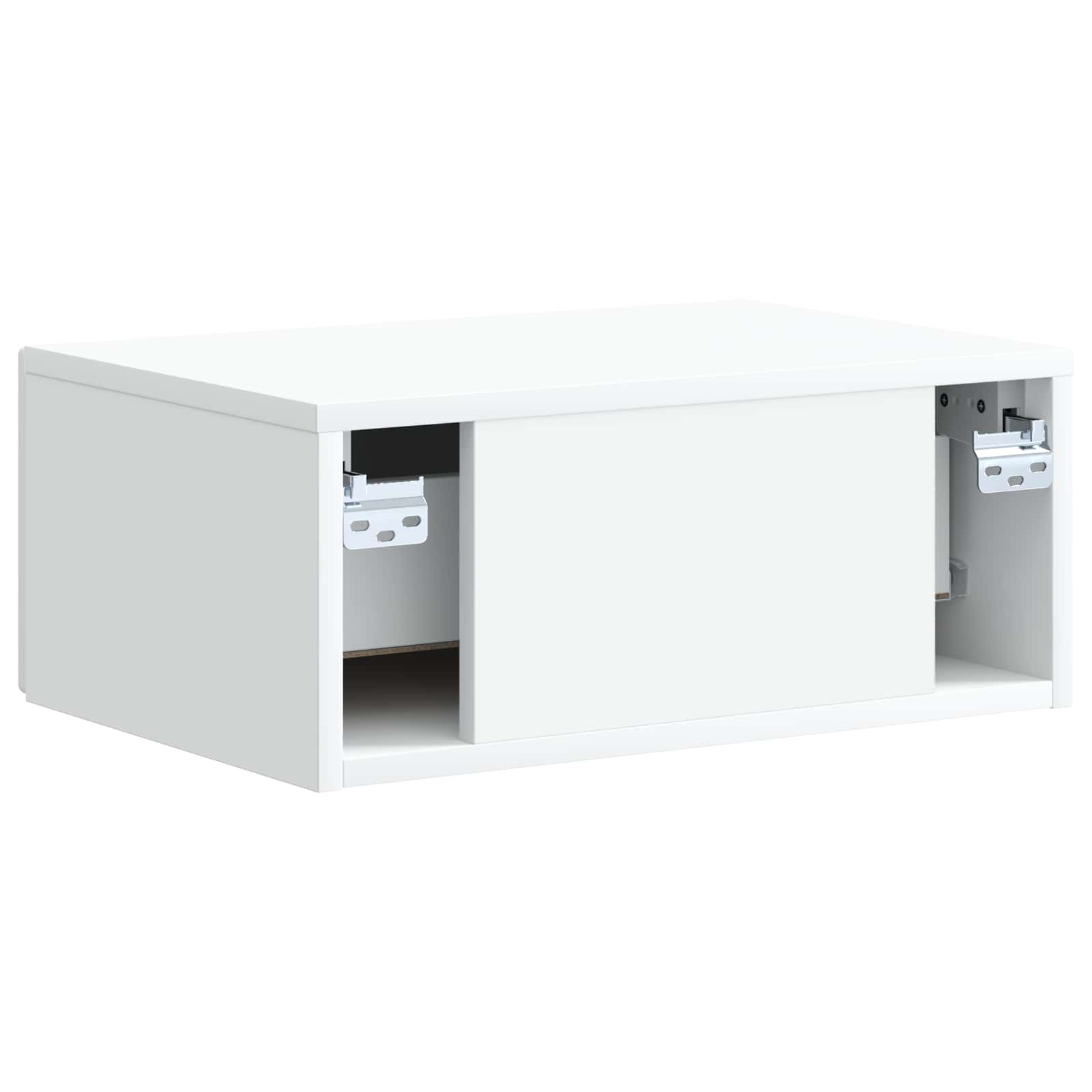 Noćni ormarić za montažu na zid 2 pcs Bijela 49 x 34,5 x 20 cm