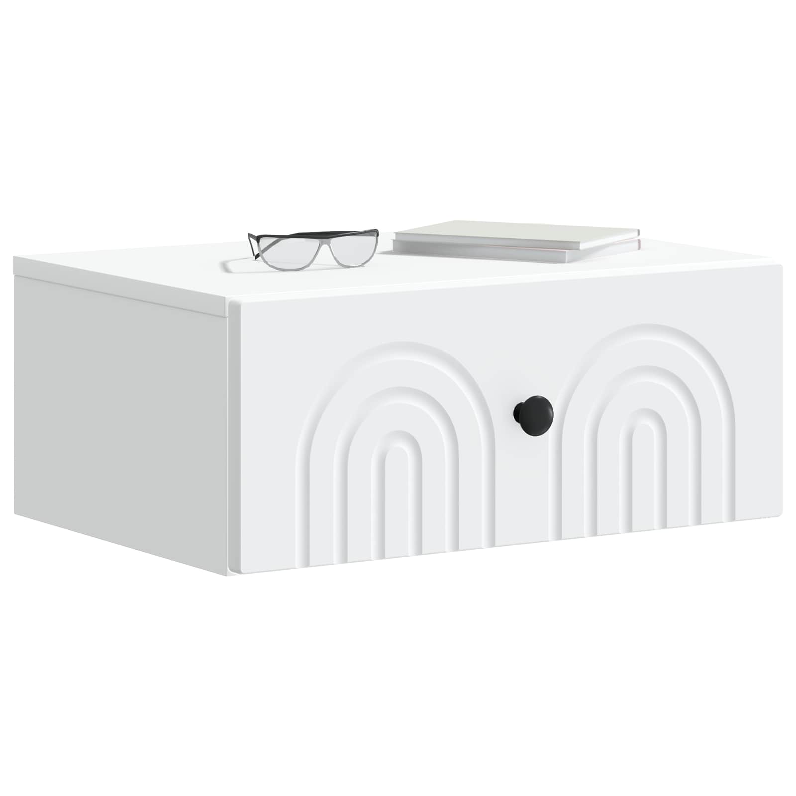 Noćni ormarić za montažu na zid 2 pcs Bijela 49 x 34,5 x 20 cm