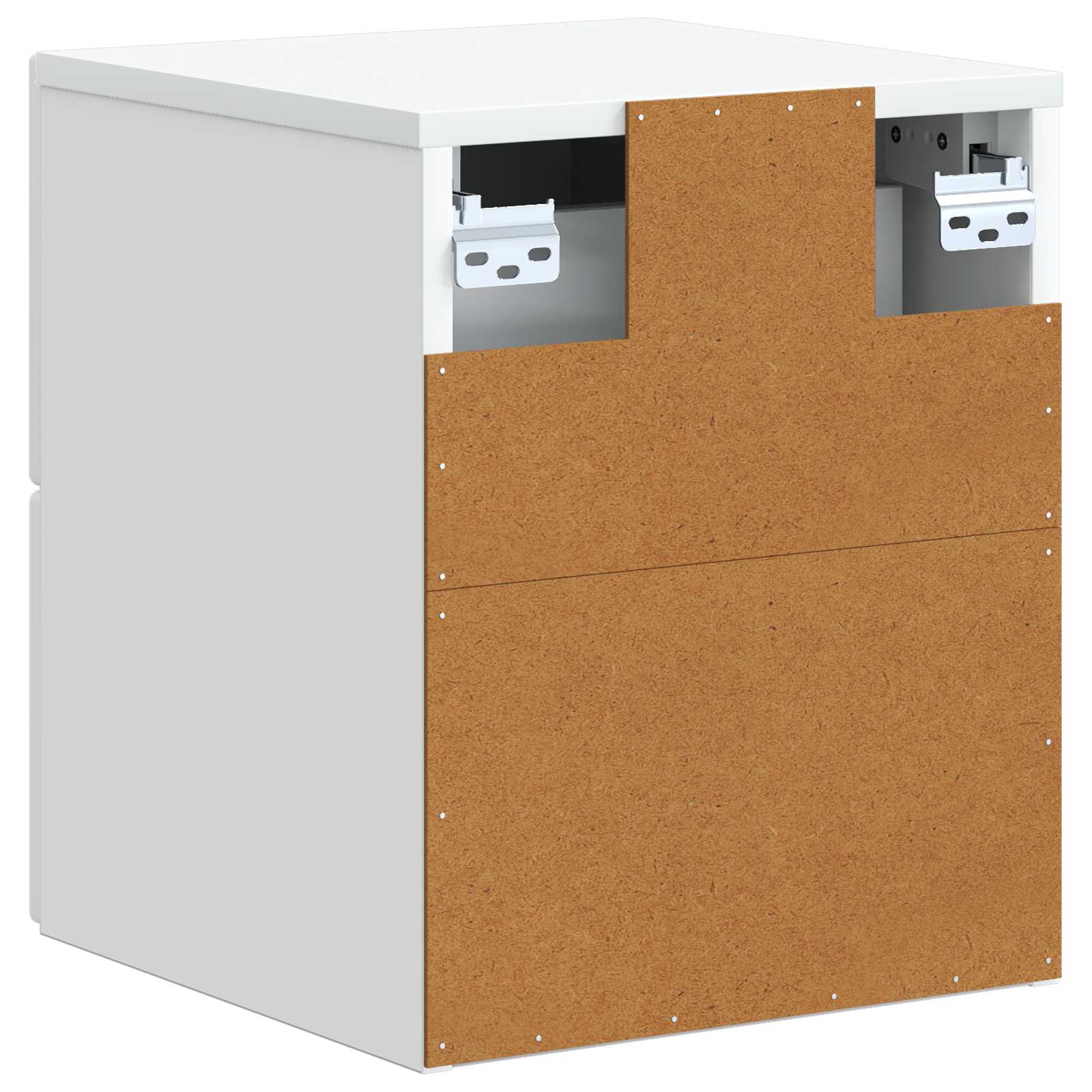 Noćni ormarić za montažu na zid 2 pcs Bijela 33 x 34,5 x 40 cm